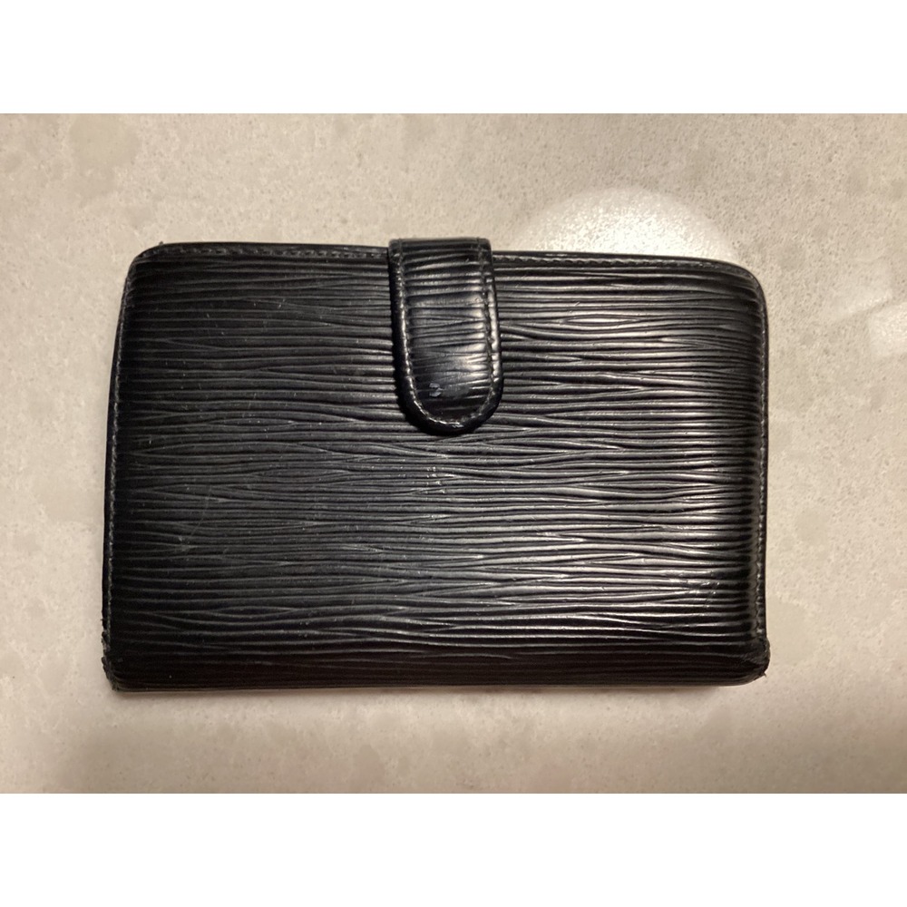 Louis Vuitton Epi Leather Bifold Wallet Coin‎ Purse Black
